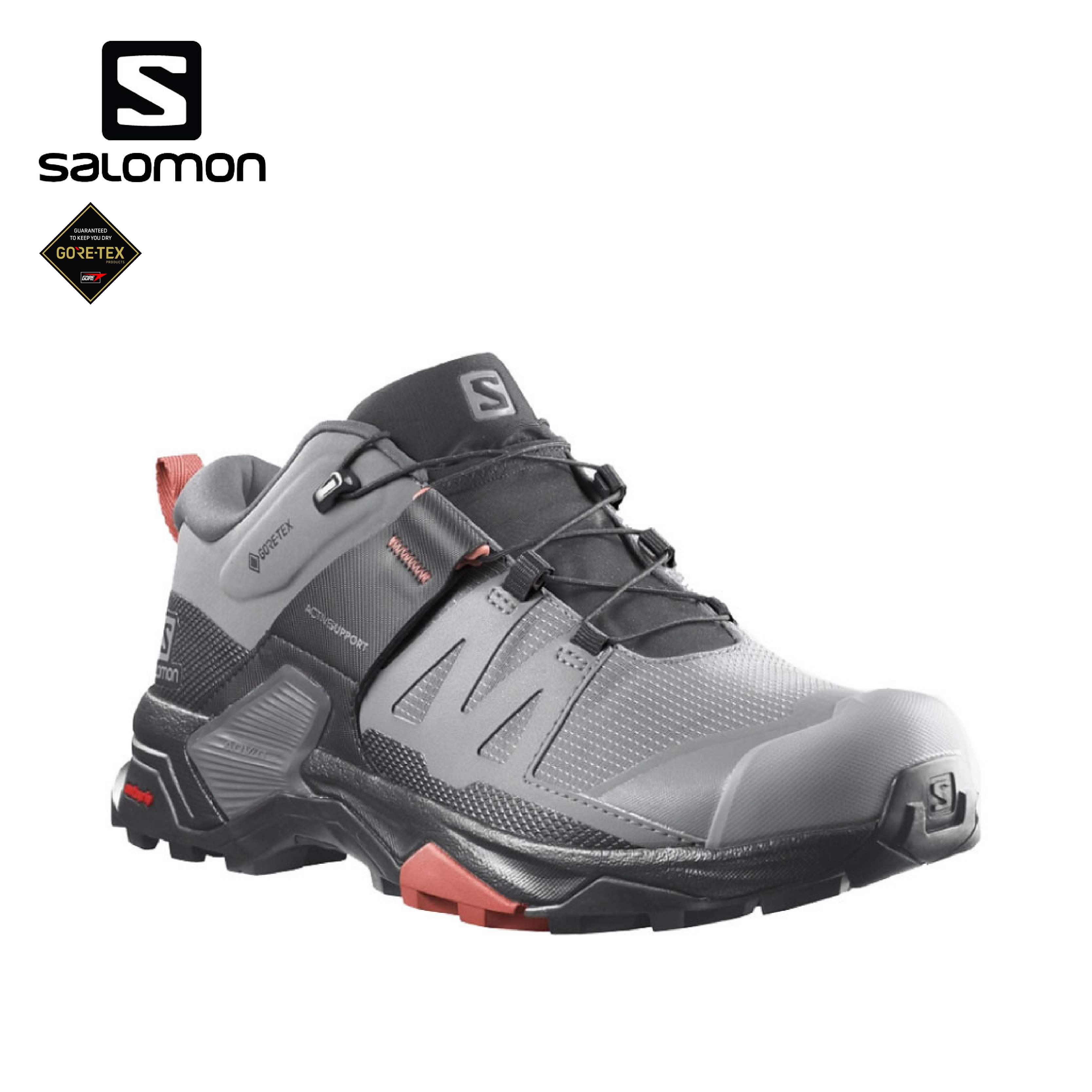 Salomon 法國 X ULTRA 4 GTX 低筒登山鞋 女款 (灰) 登山/健行/旅遊 33SL474540