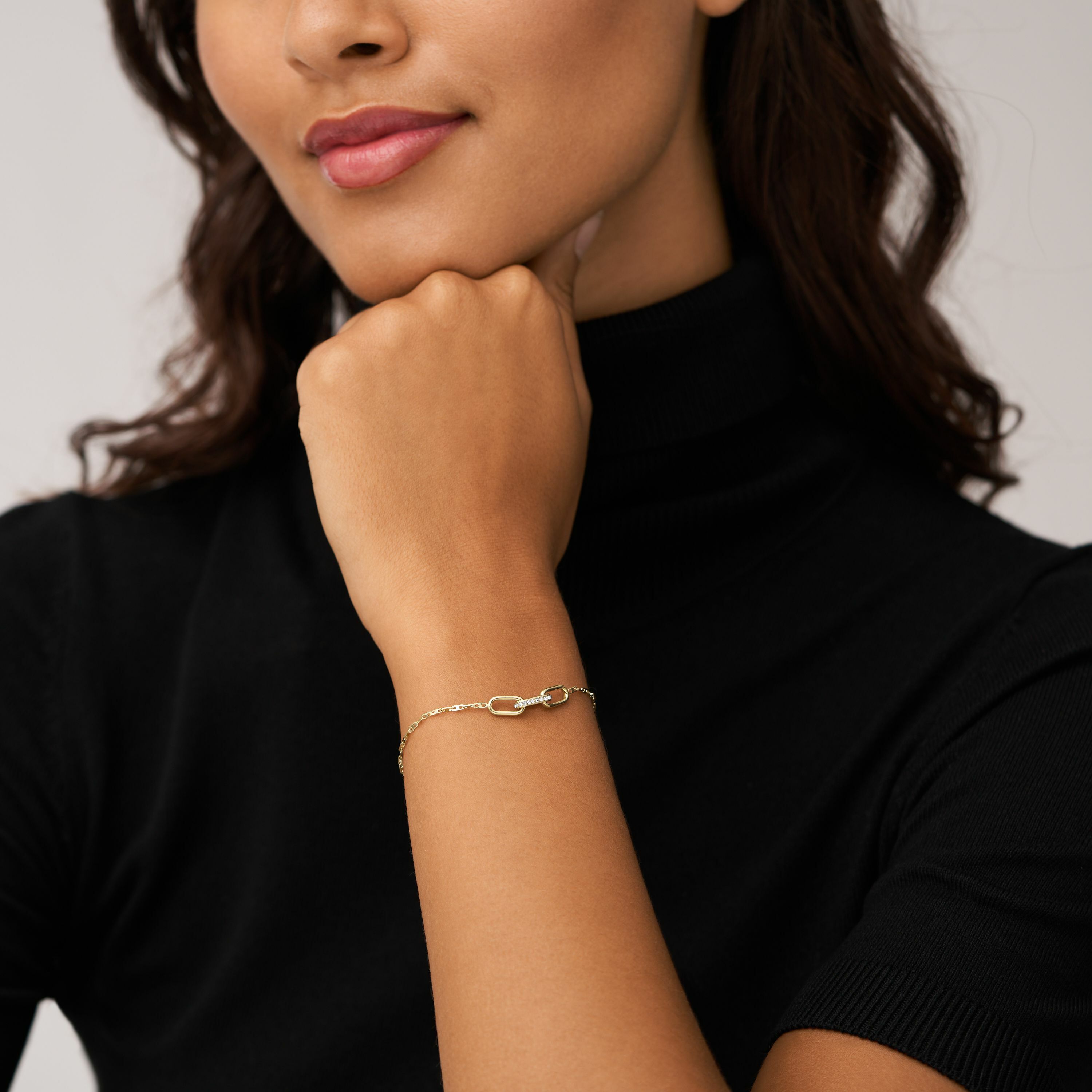 Heritage D字鏈不鏽鋼手鍊-金色 JF04525710