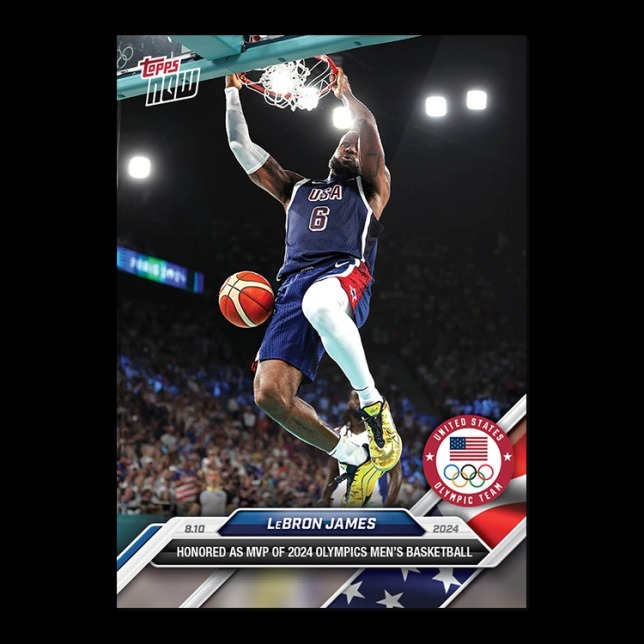 NBA球員卡 LeBron James - 2024 Olympic Games TOPPS NOW® Card 30 - PR: 35,553