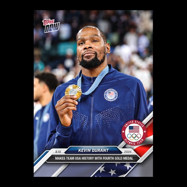 NBA球員卡 Kevin Durant - 2024 Olympic Games TOPPS NOW® Card 28 - LOOK FOR AUTOS - PR: 21,920