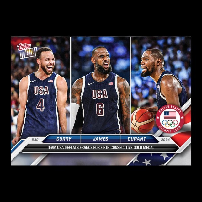 NBA球員卡 Men's Basketball - 2024 Olympic Games TOPPS NOW® Card 26 - LOOK FOR 1/1 AUTO! - PR: 588,030
