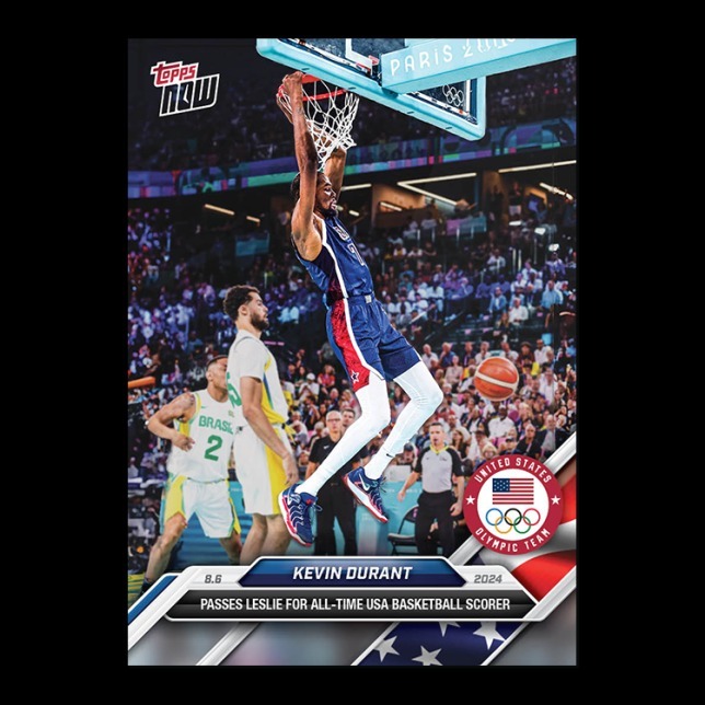 NBA球員卡 Kevin Durant - 2024 Olympic Games TOPPS NOW® Card 20 - LOOK FOR AUTOS - PR: 11,502
