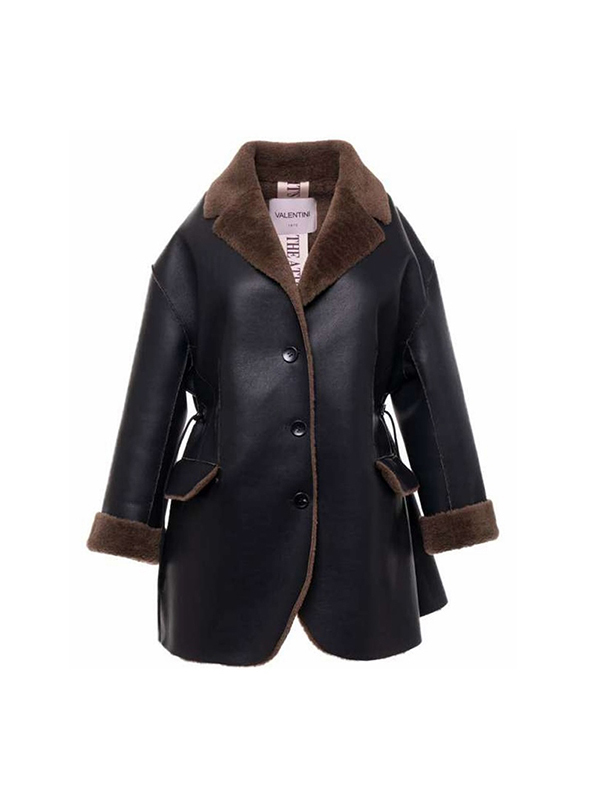 VALENTINI 收腰反皮外套