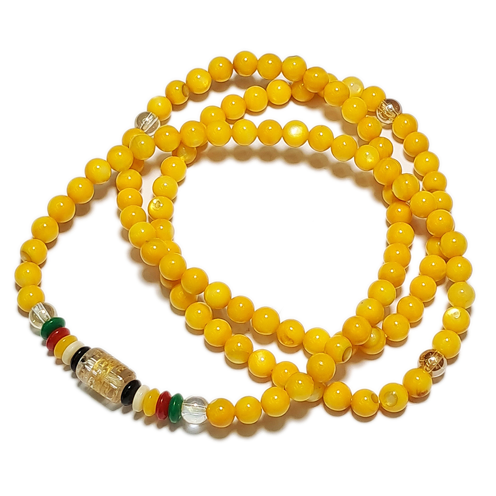 五行+黃金硨磲108念珠6mm【十方】146767