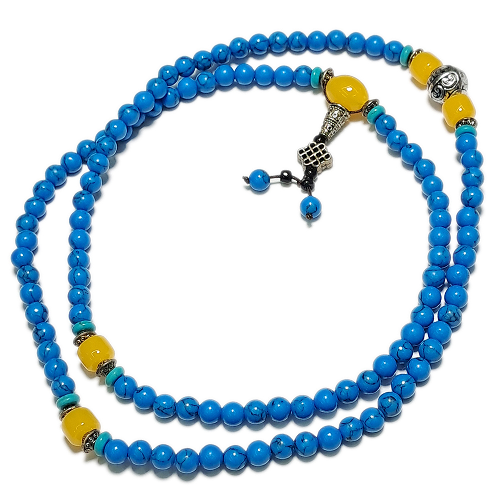 蜜納&綠松石 青色108念珠6mm【十方】148956