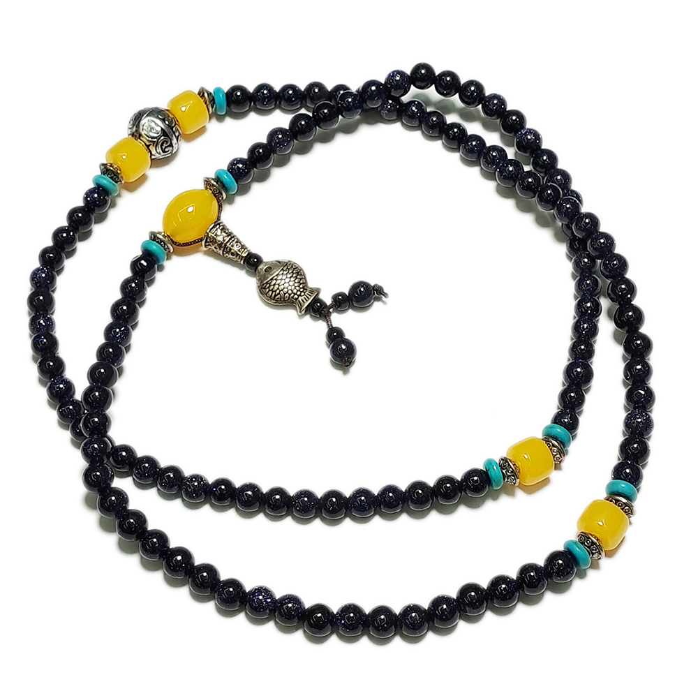 蜜納&藍砂石108念珠6mm【十方】148955