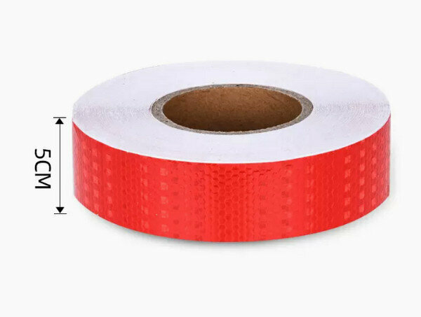 Hot push car safety warning sticker-[red] 5CM wide [45 meters] highly reflective