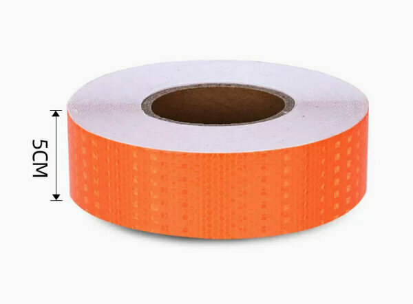 Hot-recommended car safety warning sticker-[orange] 5CM wide [45 meters] highly reflective