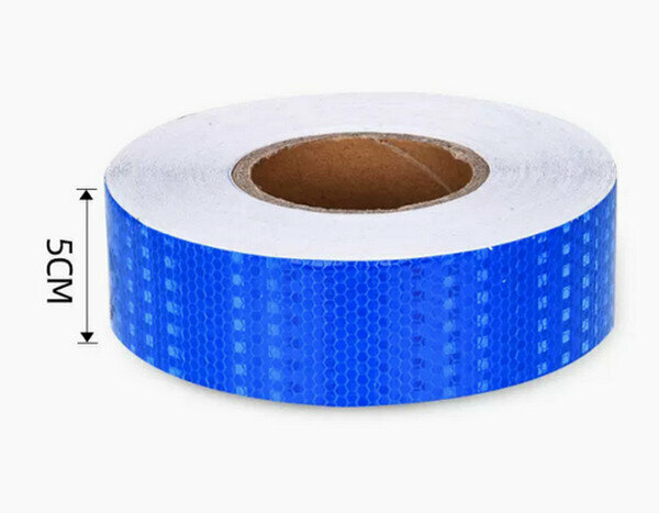 Hot-recommended car safety warning stickers-[Blue] 5CM wide [45 meters] highly reflective