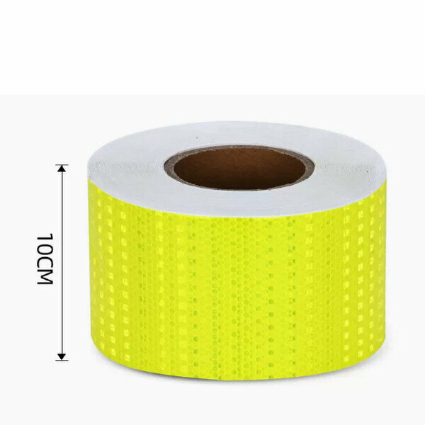 Hot push safety warning sticker-[fluorescent yellow] 10CM wide [45 meters] ★strong reflective