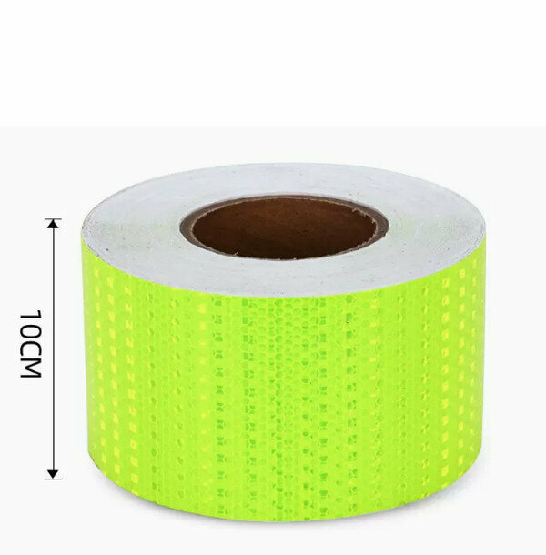 Hot push safety warning sticker-[Fluorescent Green] 10CM wide [45 meters] ★Strongly reflective