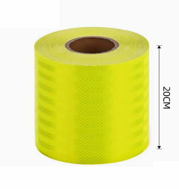Hot push safety warning sticker logo-[fluorescent yellow] 20CM wide [45 meters] diamond grade reflective