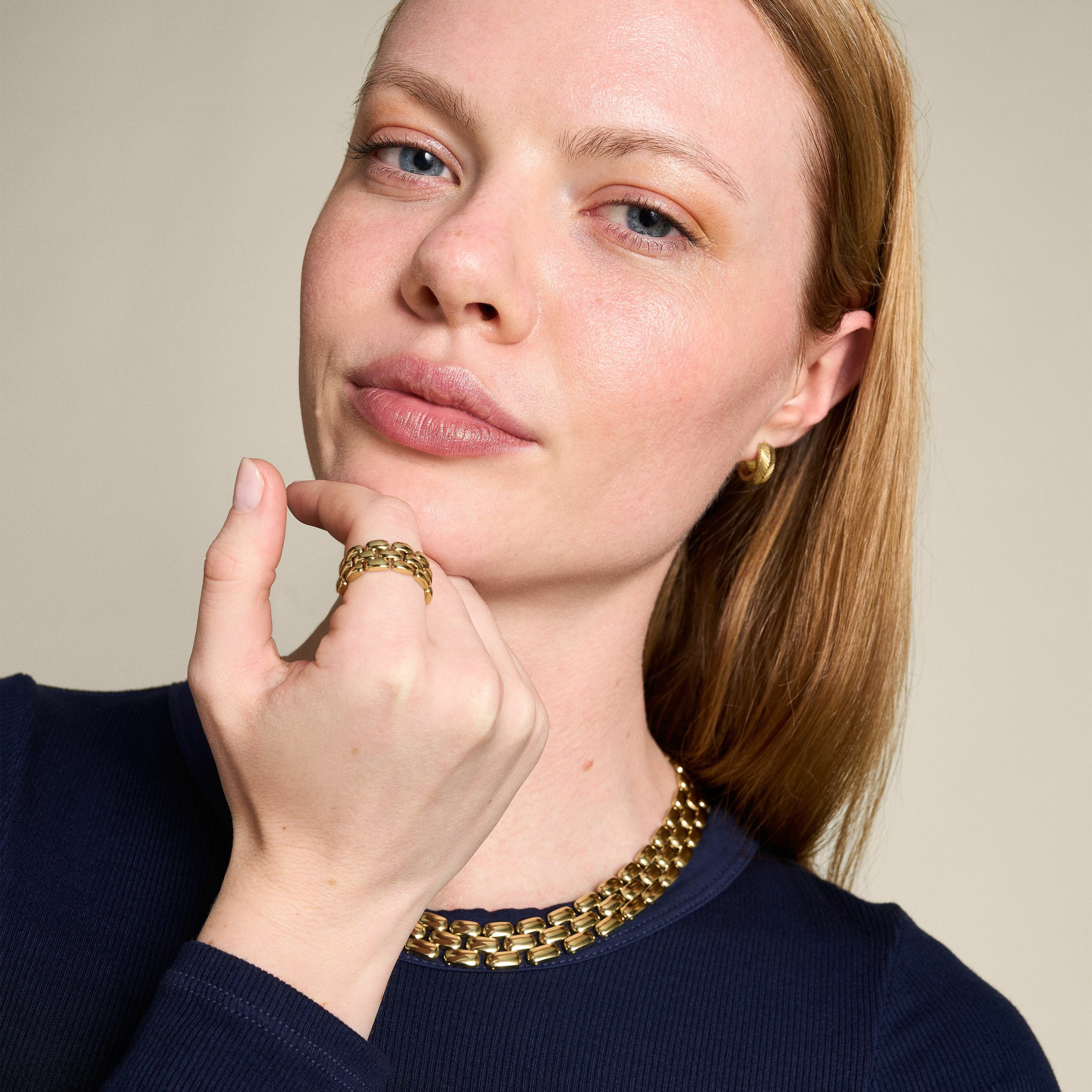 Arden 不鏽鋼錶帶造型戒指-金色 JF04785710