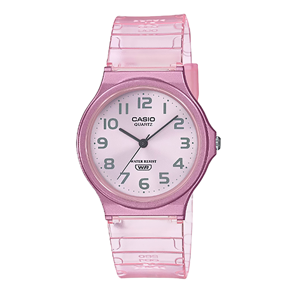 【CASIO】MQ-24S 3年電池 時尚簡約 防水30米 透明腕錶-