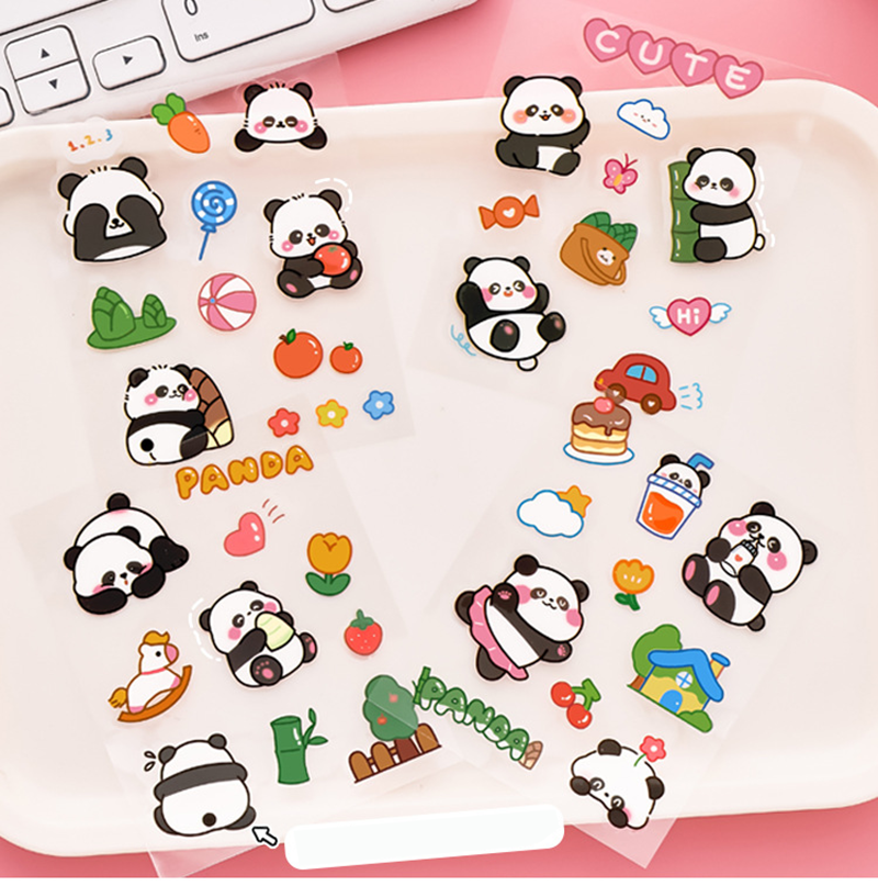 可愛熊貓咕喀貼圖 A2444