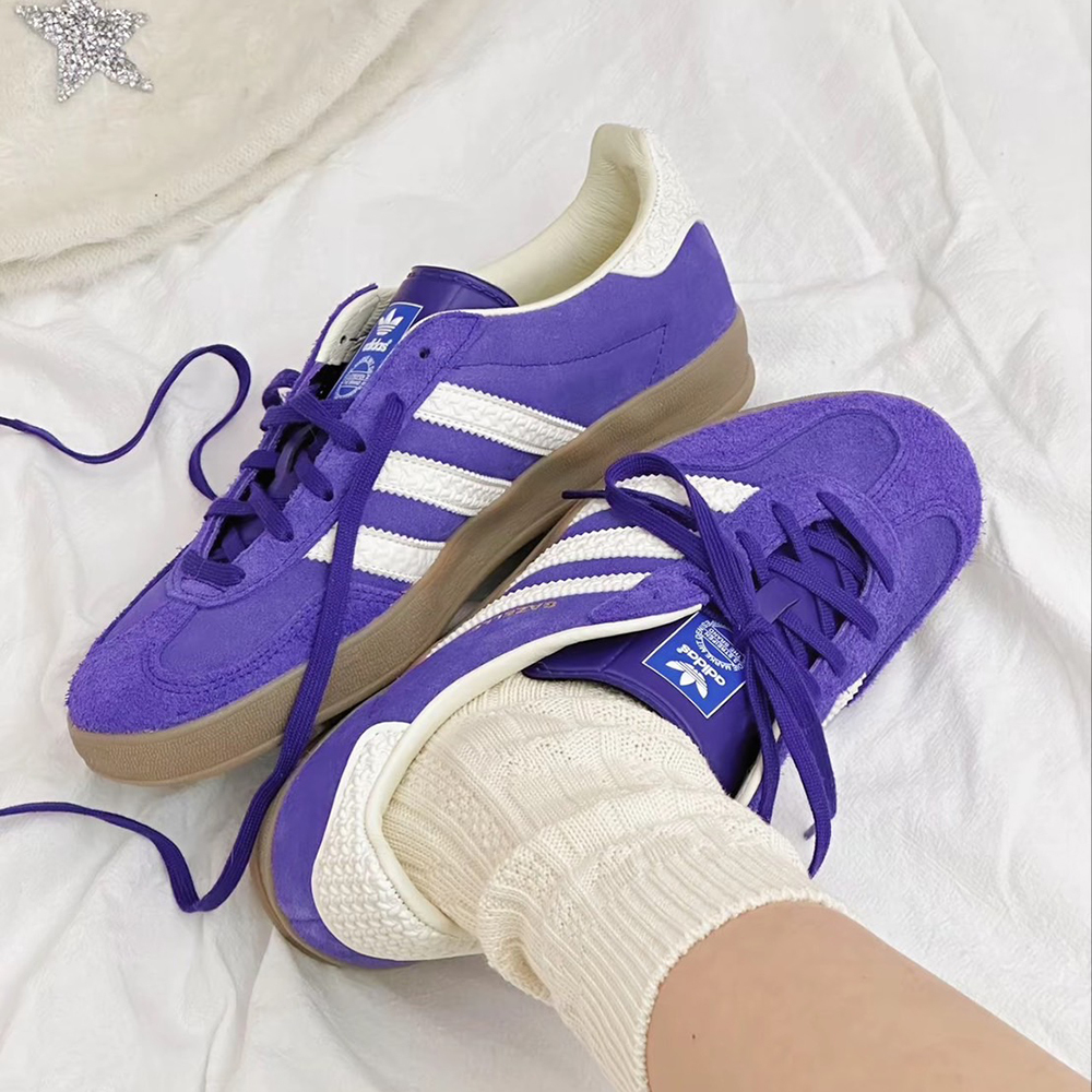 Adidas Originals GAZELLE INDOOR 麂皮 紫色 紫羅蘭 復古 男女鞋 復古鞋 德訓鞋  IF1806