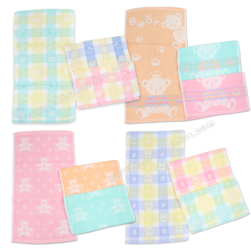 6條裝 家用織花紗布童巾