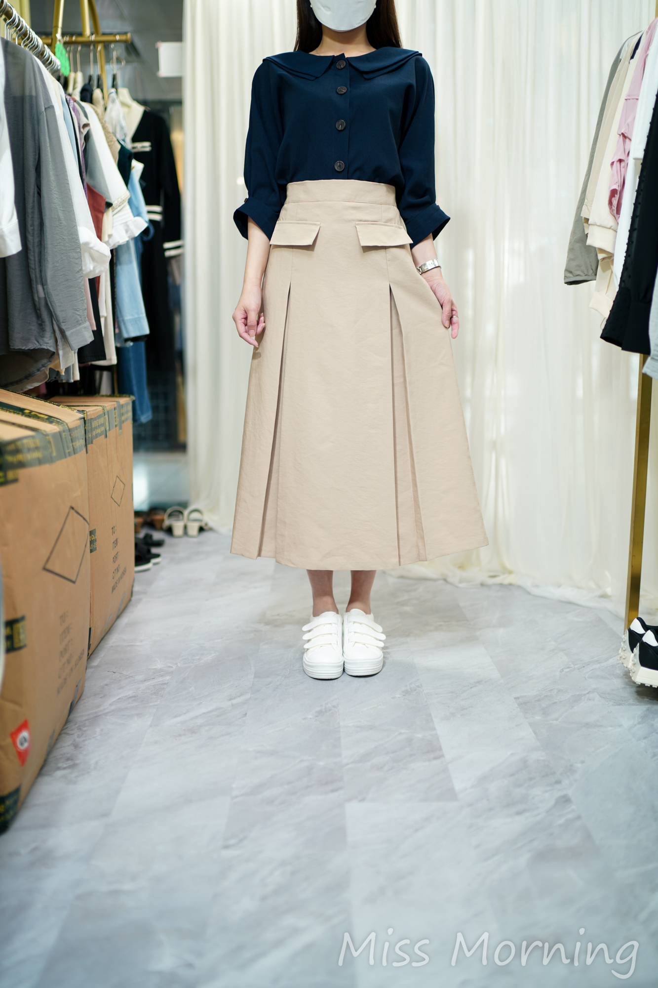 雙反領款上衣(14122)&修身A Cut顯瘦裙(33806)