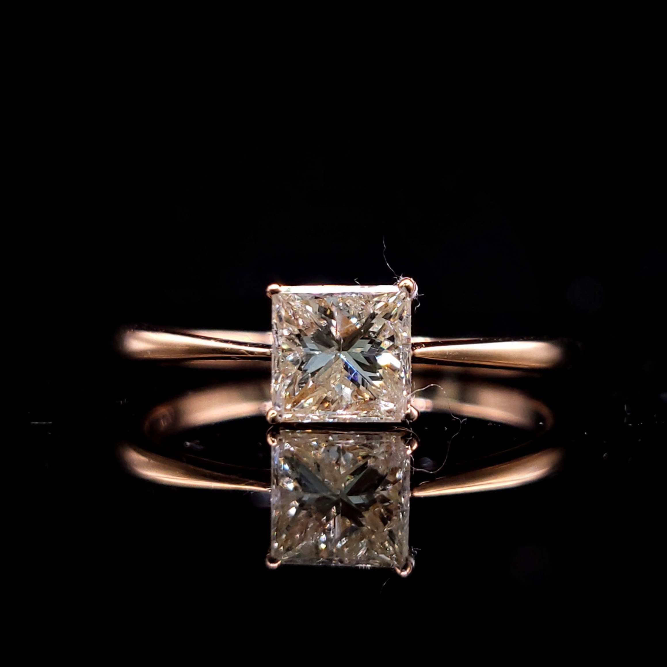 18K Rose Gold 0.75ct Diamond Ring
