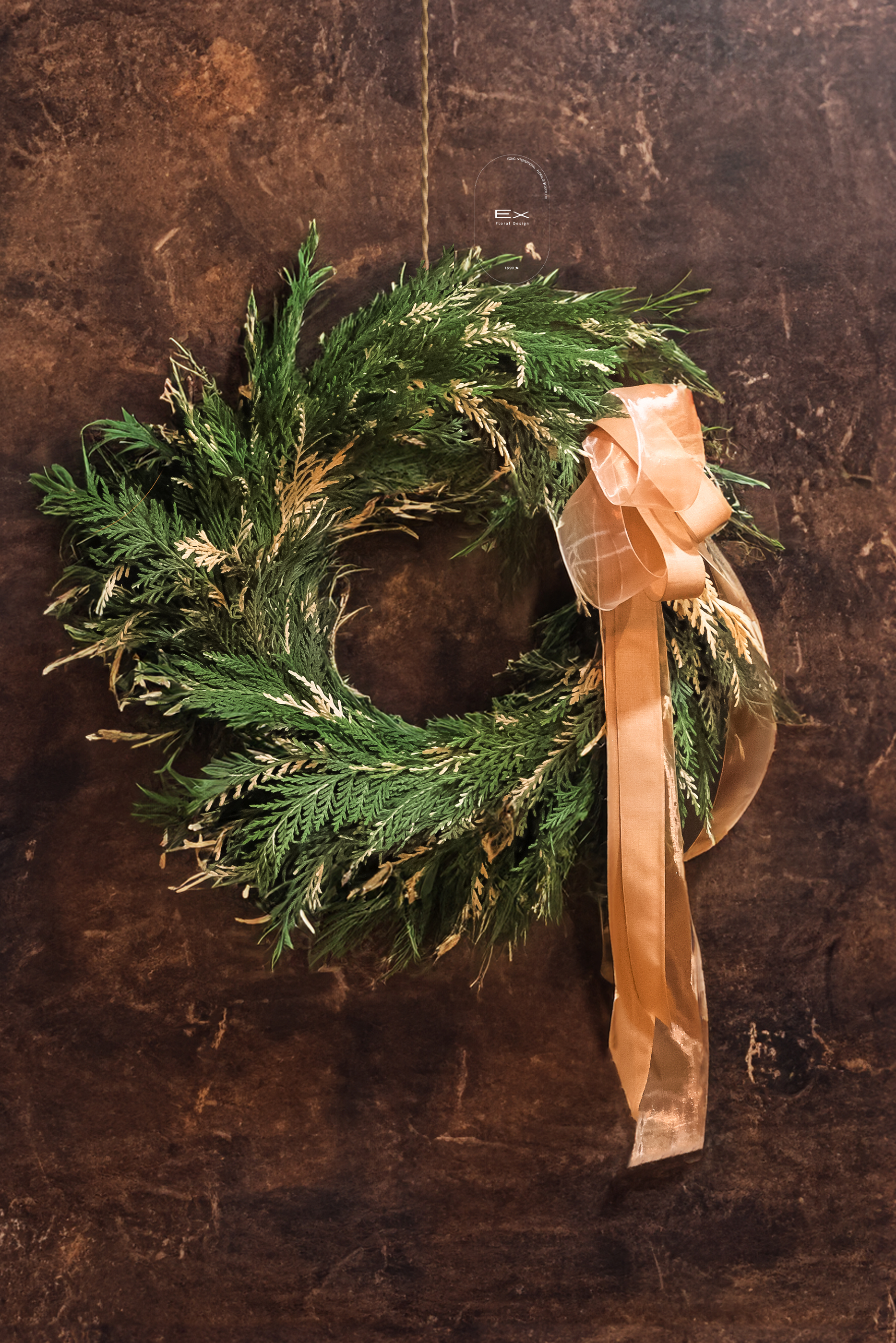 頂級黃金柏 · 德琳 Arborvitae｜聖誕花圈