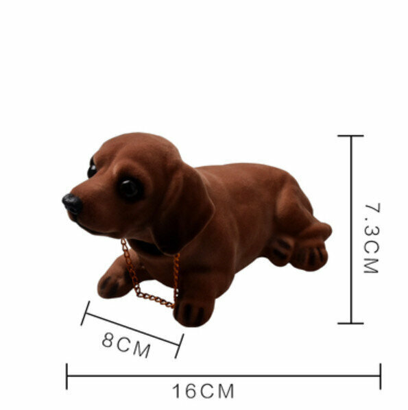 Popular car ornaments, bobblehead dog (dachshund)