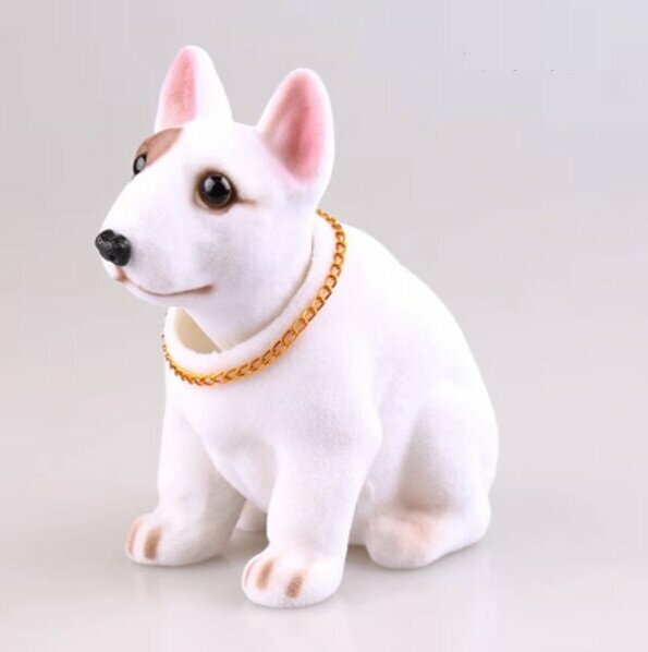 Popular car ornaments, bobblehead dog (bull terrier)