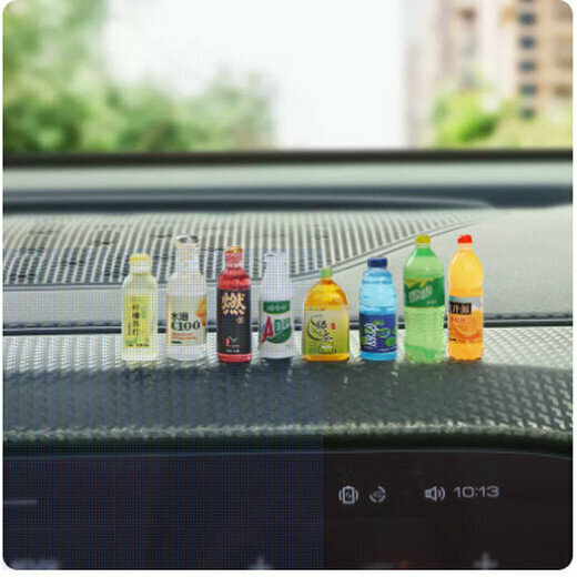 Hot-recommended car ornaments center console cartoon beverage bottle (beverage bottle ornaments-8-piece set)