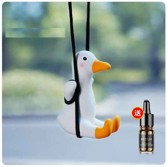 Hot-recommended car pendant (model A swing duck pendant comes with essential oil)