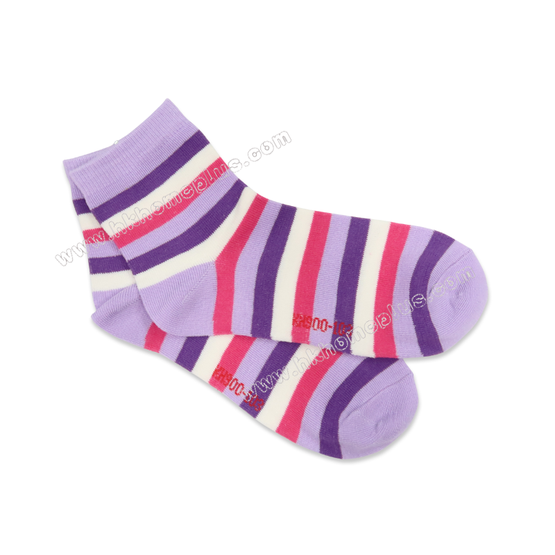 6對裝 女裝四色間條短襪
