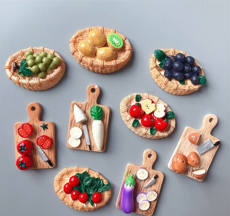 [3 FOR RM10] Realistic Fruit and Vegetable Refrigerator Magnets