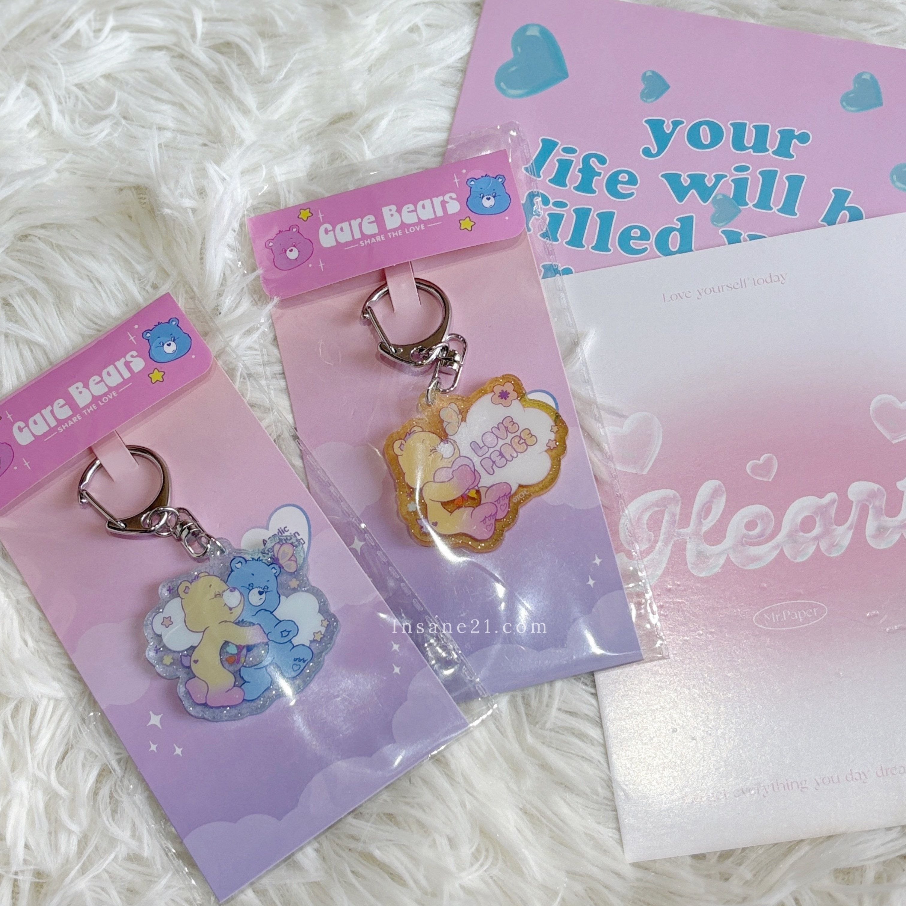 CARE BEARS彩虹熊 壓克力吊飾 鑰匙圈 代購