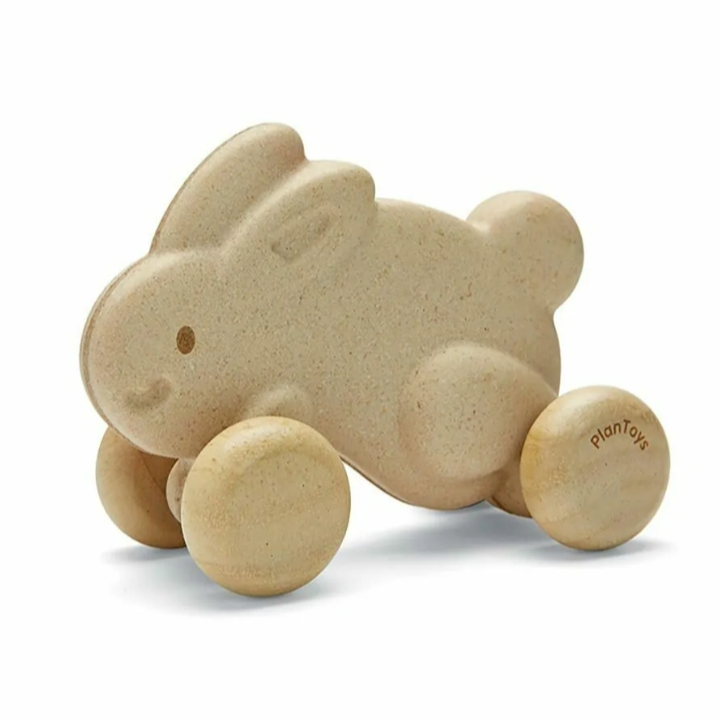 【樂森藥局】泰國 Plantoys 小兔嚕嚕車-原木色