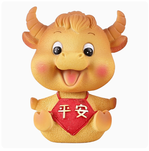 Hot cart interior accessories (shaking head safety doll)