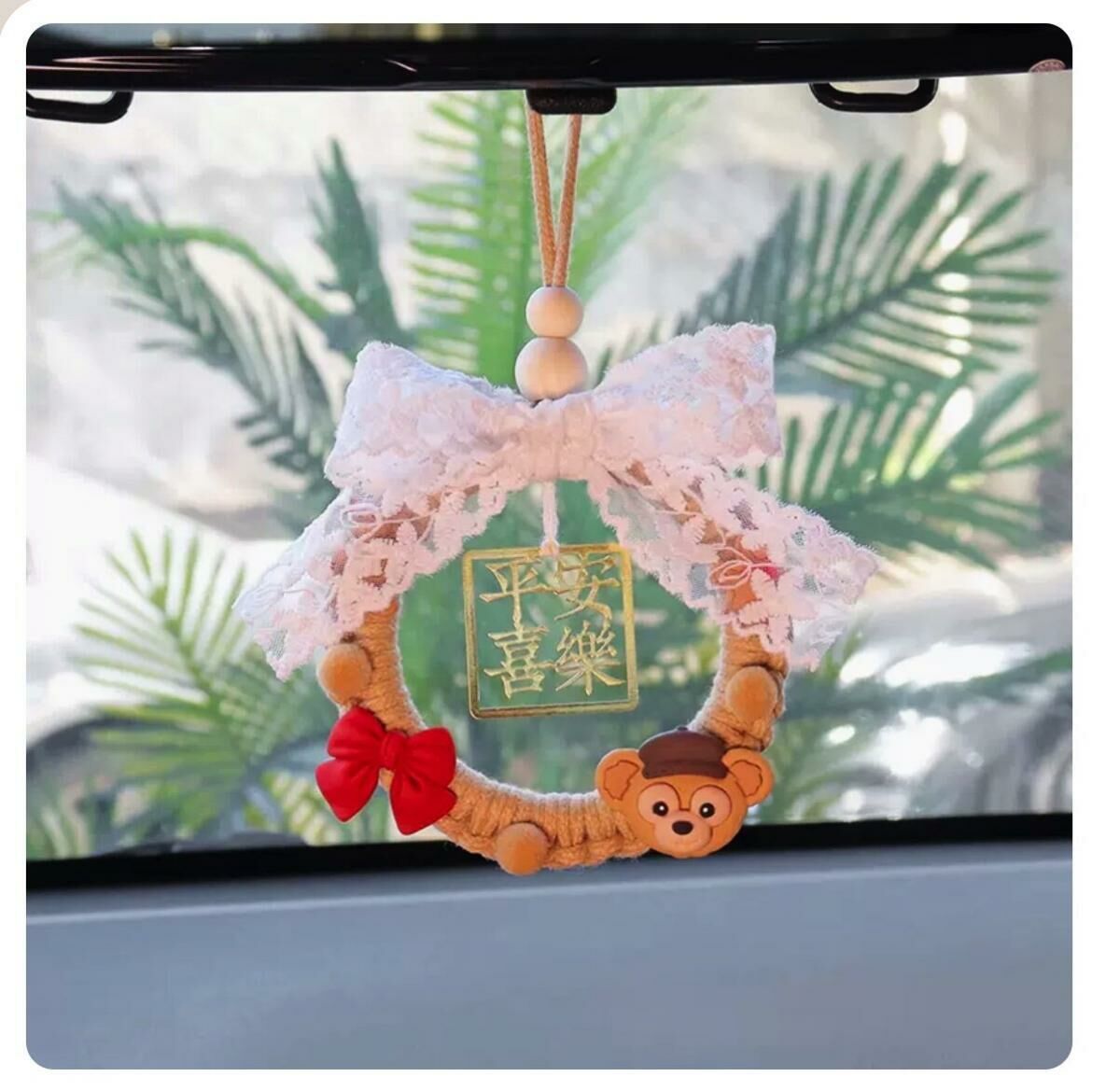 Hotly recommended hand knitted car pendant (brown monkey)