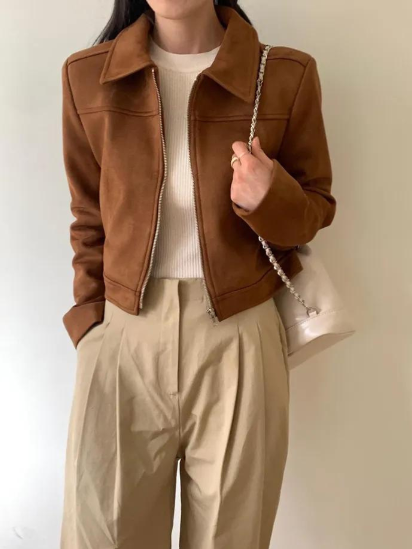 Hedy casual suede jacket [Black / Free]