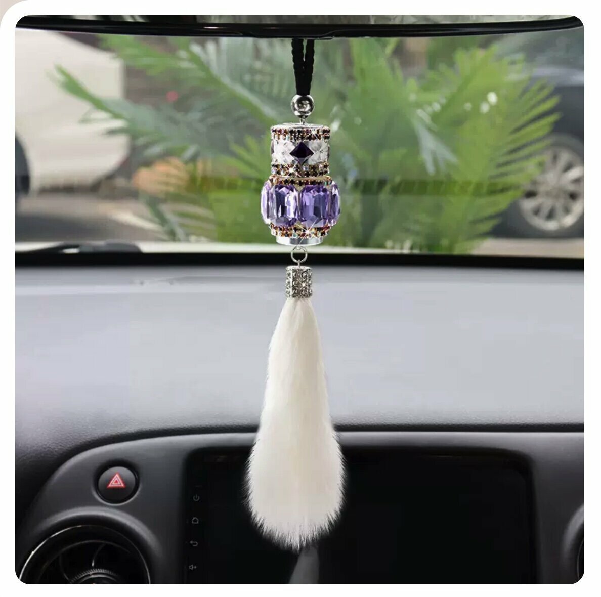 Hot cart decorated with perfume pendant (rope, light purple special-shaped diamond)