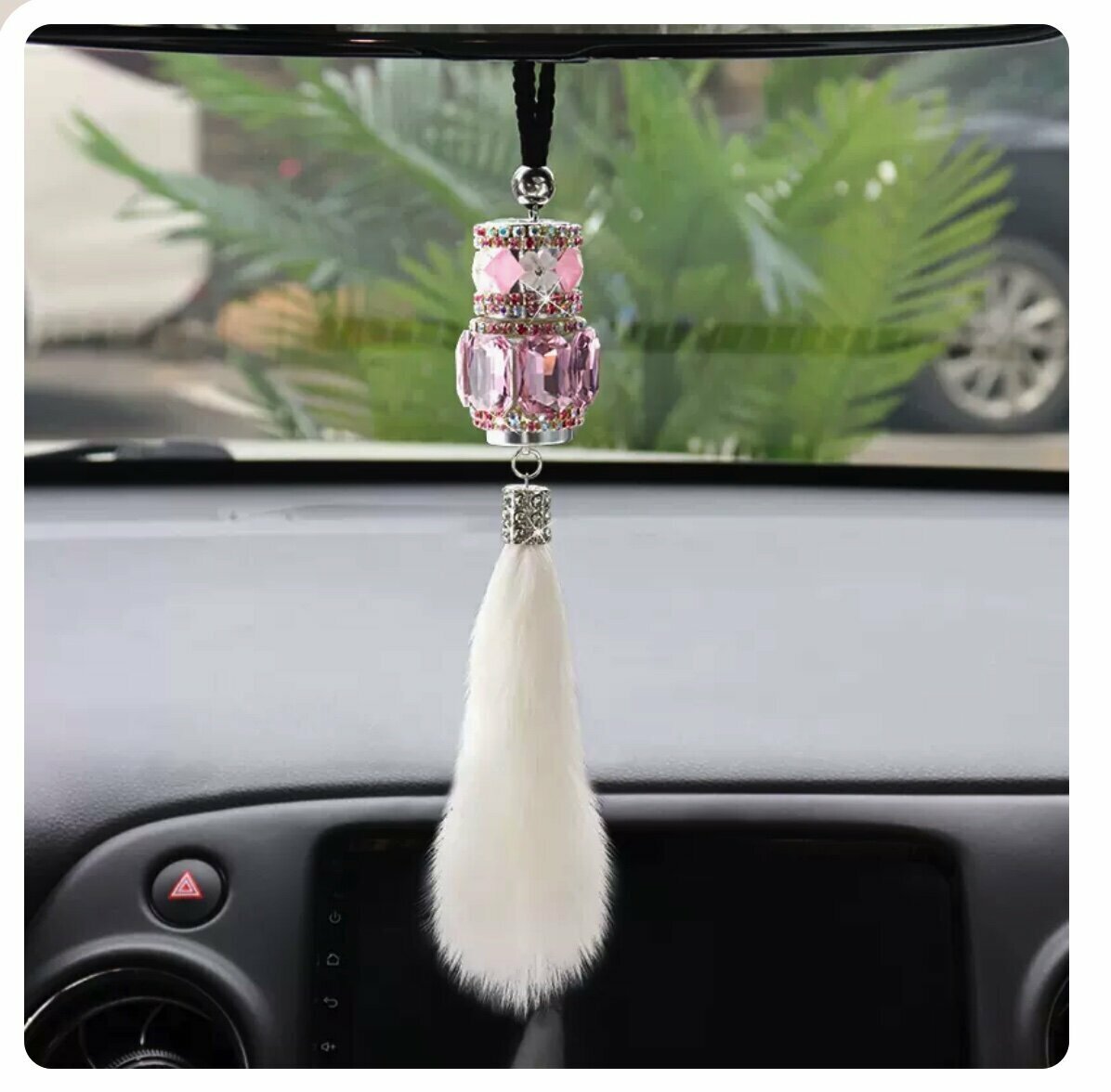 Hot cart decorated with perfume pendant (rope, pink special-shaped diamond)