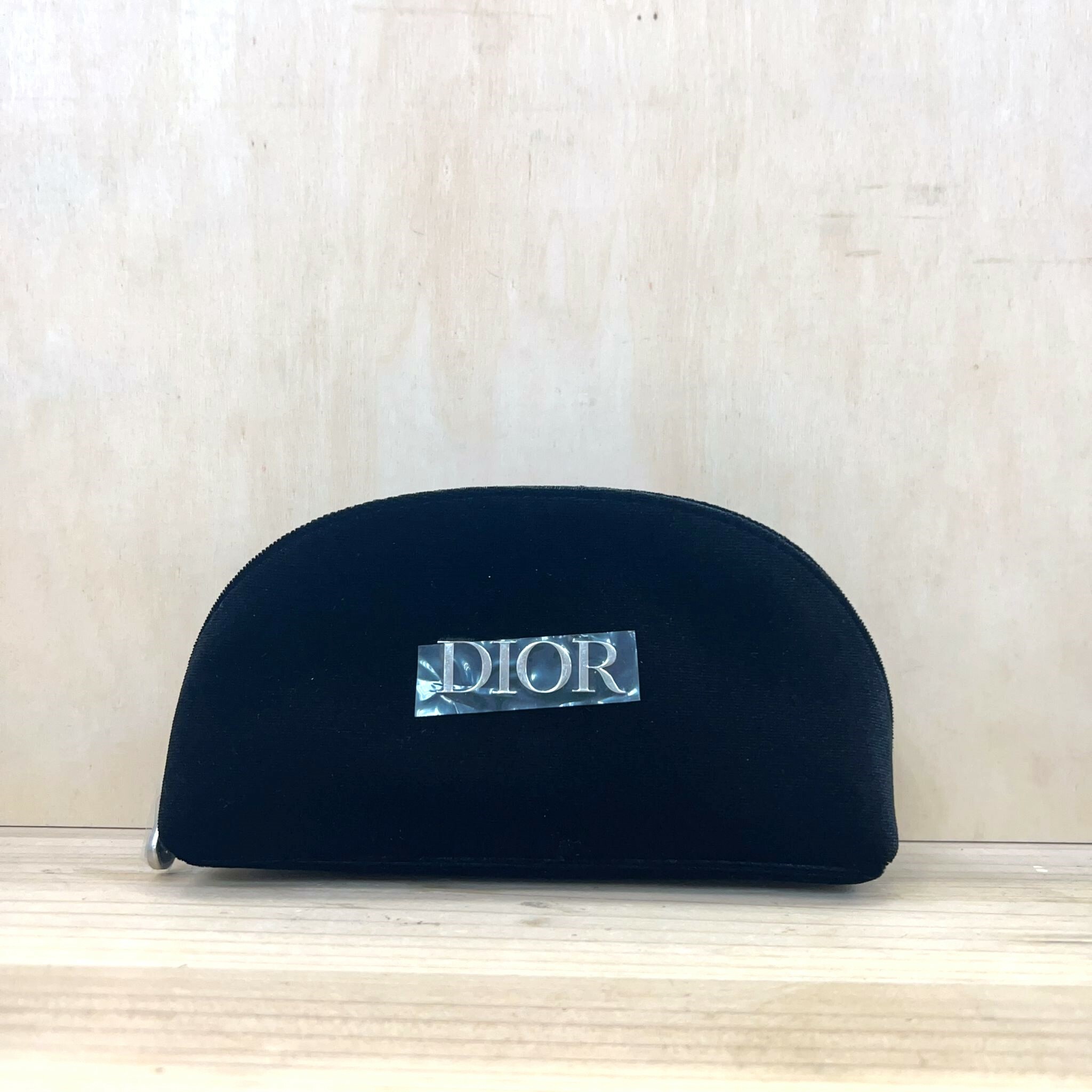 DIOR 黑色棉質化妝包