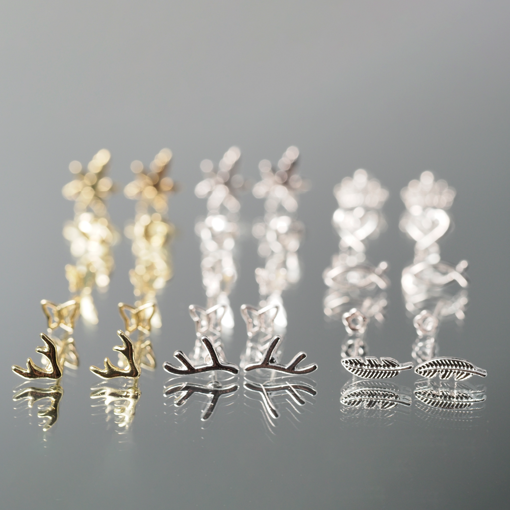 【AOI】選擇太多那就都要了吧-S925純銀耳針