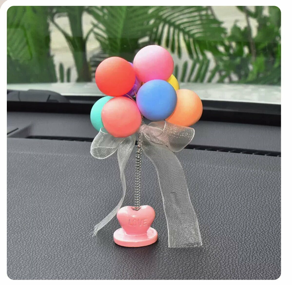 爆款車載中控台裝飾擺件(彩色搖擺氣球)