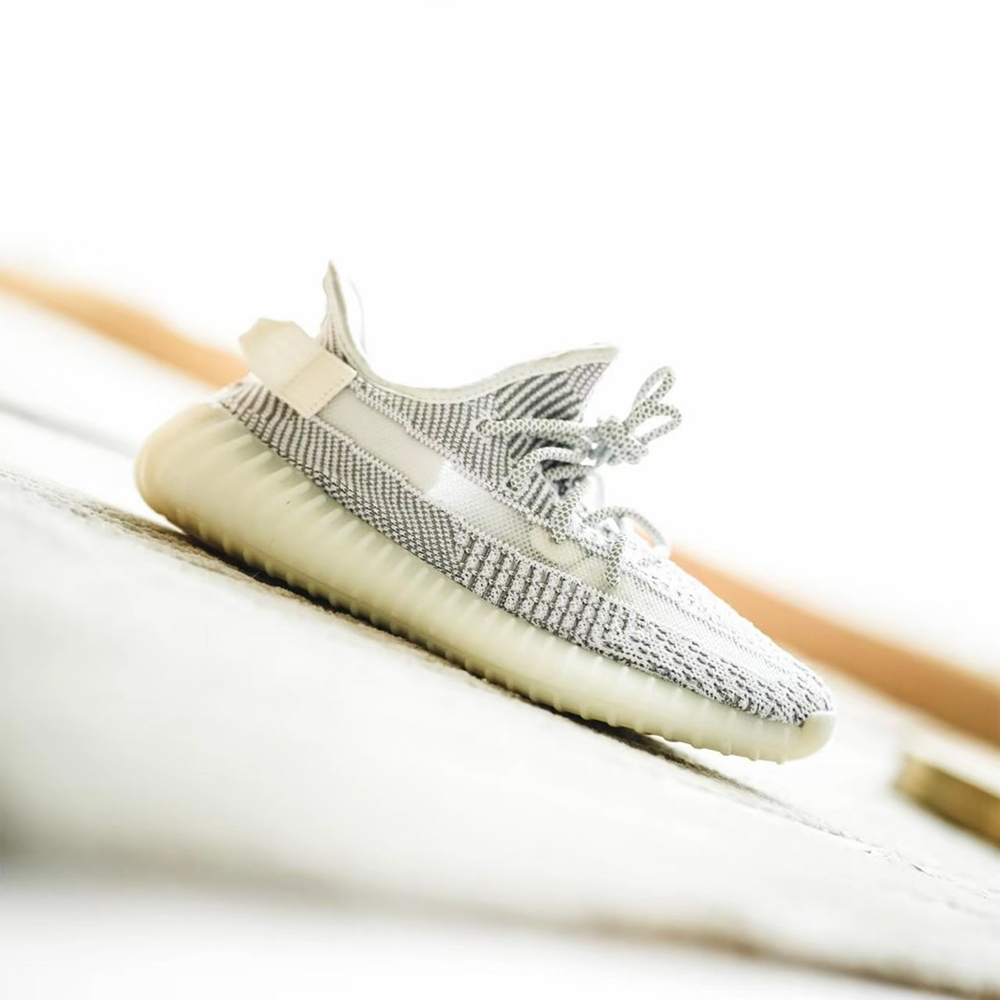 Adidas yeezy boost 350 v2 Static 白天使 編織 簍空 鞋帶反光 EF2905