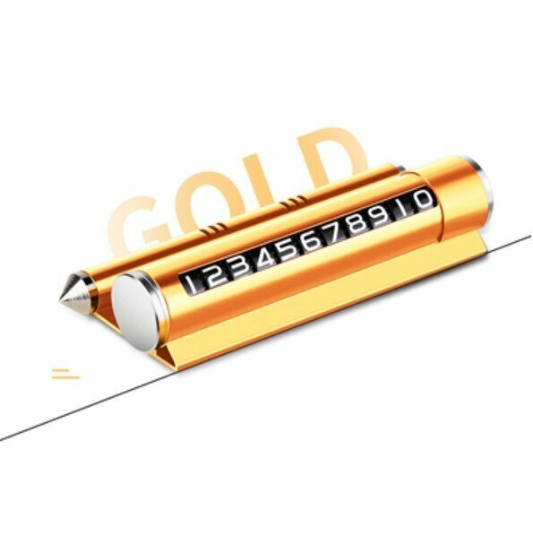 Popular multifunctional safety hammer parking number plate (4-in-1 (gold))