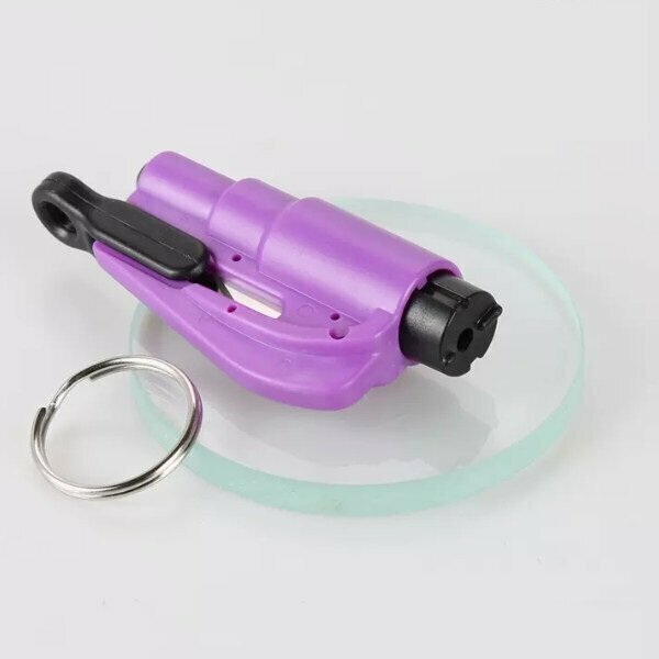 Popular car safety hammer (round standard style (purple))