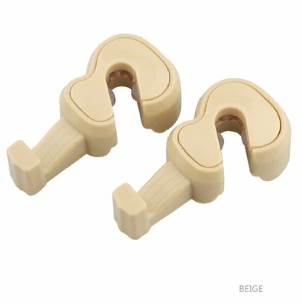 Hot style (1 pair set) car seat back storage hook (violin pair set in beige)