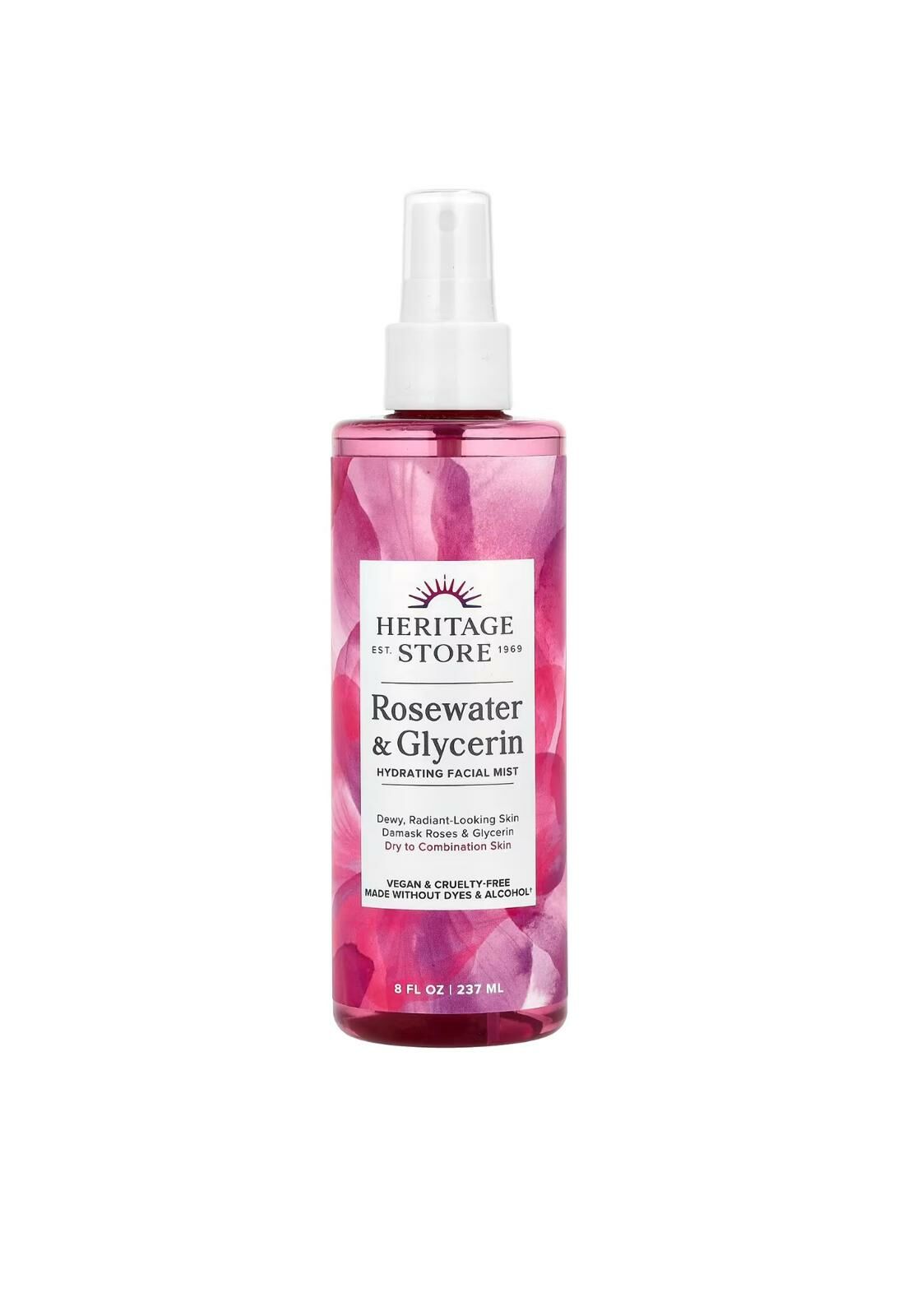 Heritage Store, Rosewater & Glycerin, Hydrating Facial Mist, 8 fl oz (237 ml)