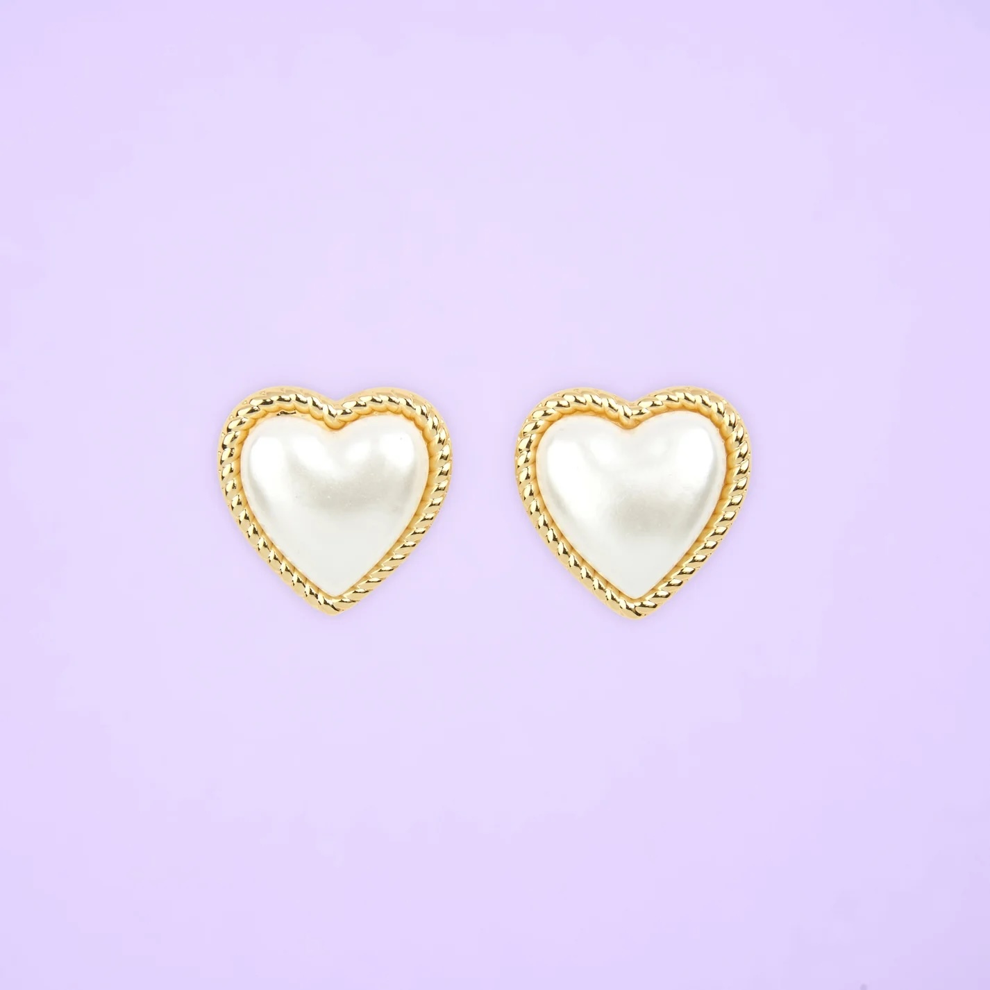 PEARL HEART EARRINGS｜Coucou Suzette