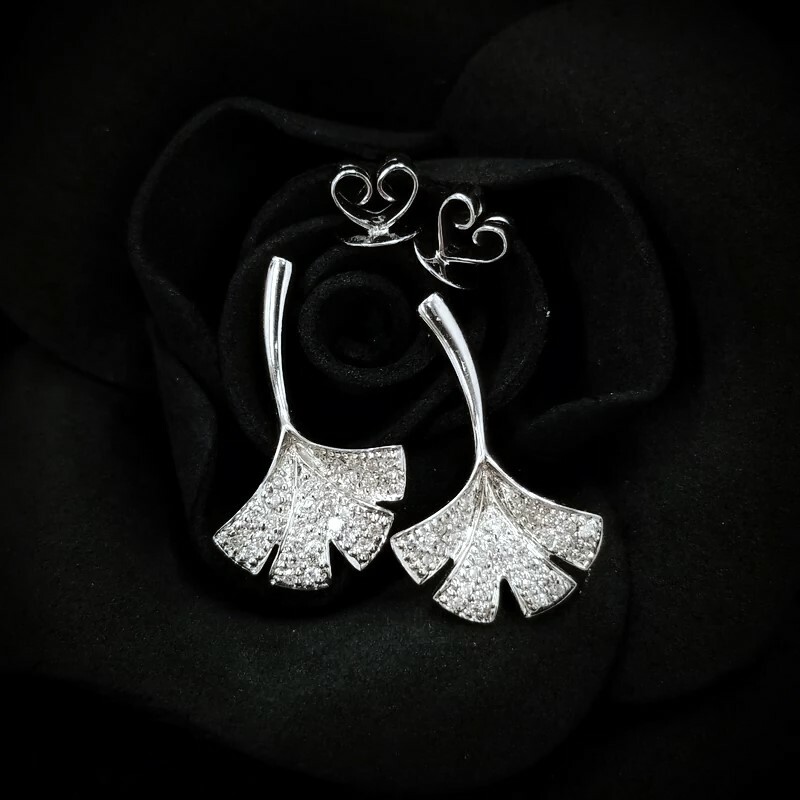18K White Gold 0.66ct Diamond Earrings