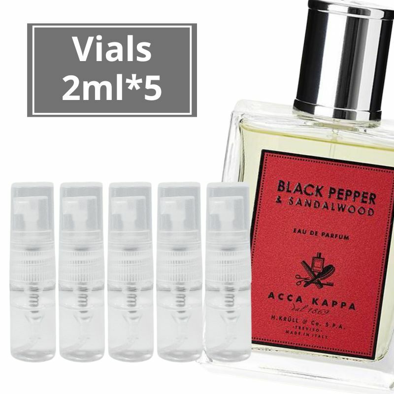 Acca Kappa 黑椒檀木男士濃香水 噴式小樣套裝 (2ml*5) (Code : VIALSSET_1013)