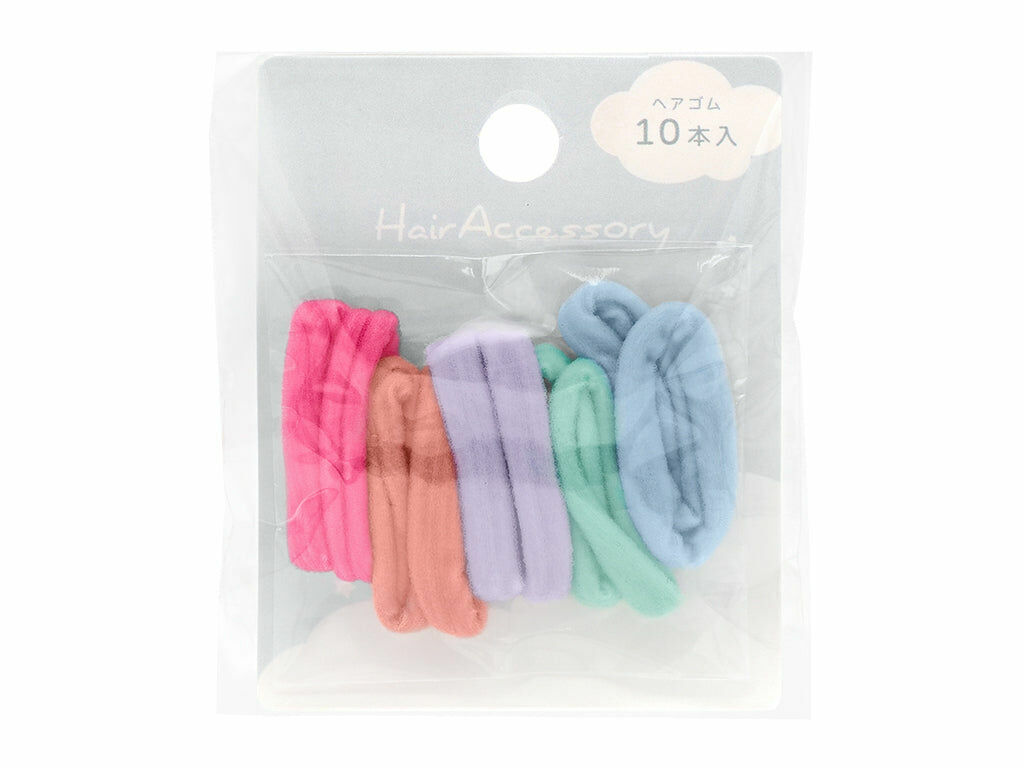 迷你髮圈組/花朵色 10入