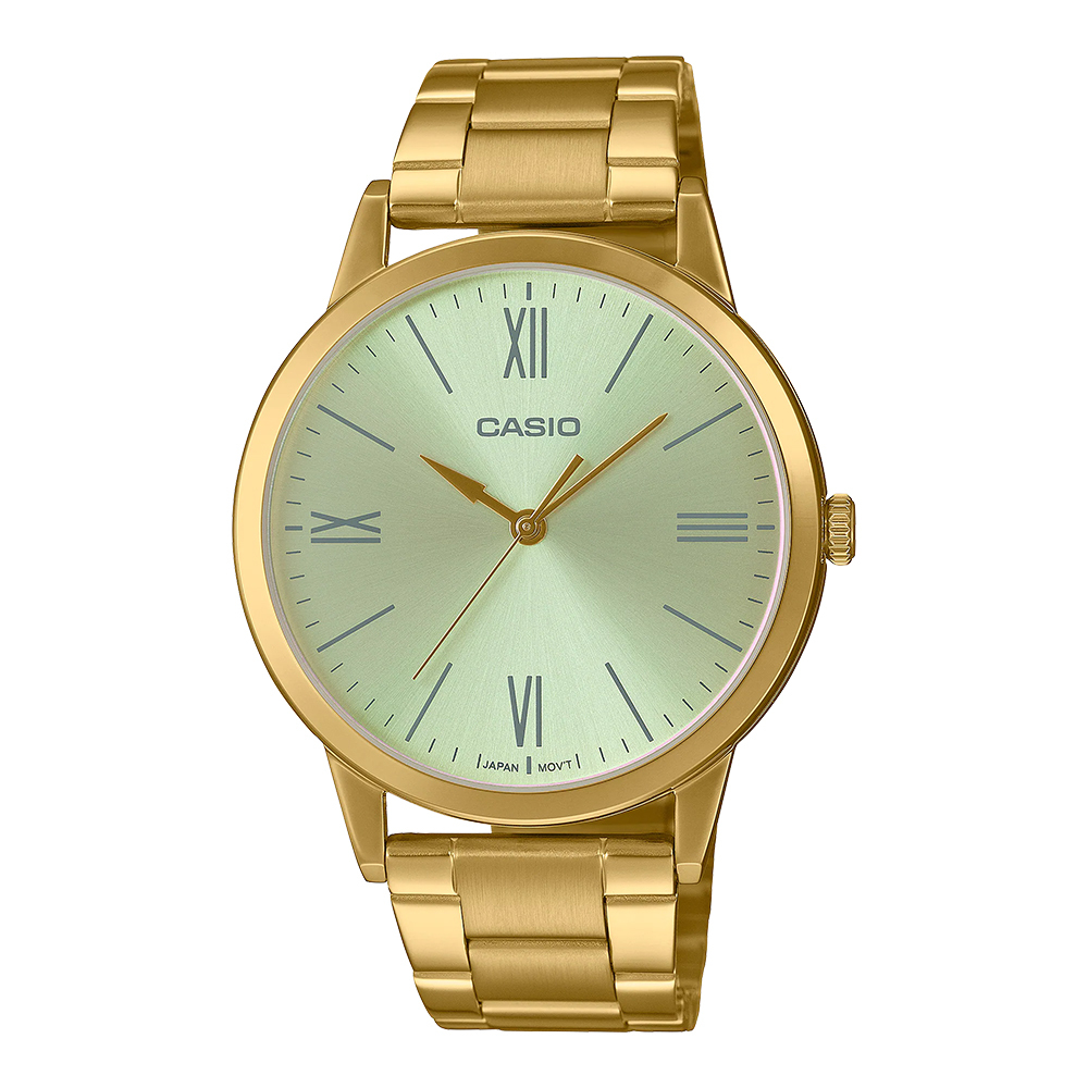 【CASIO】MTP-E600G 3年電池 球型玻璃 羅馬時標 不鏽鋼腕錶-